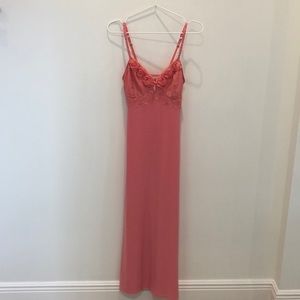 Coral pink long nightgown